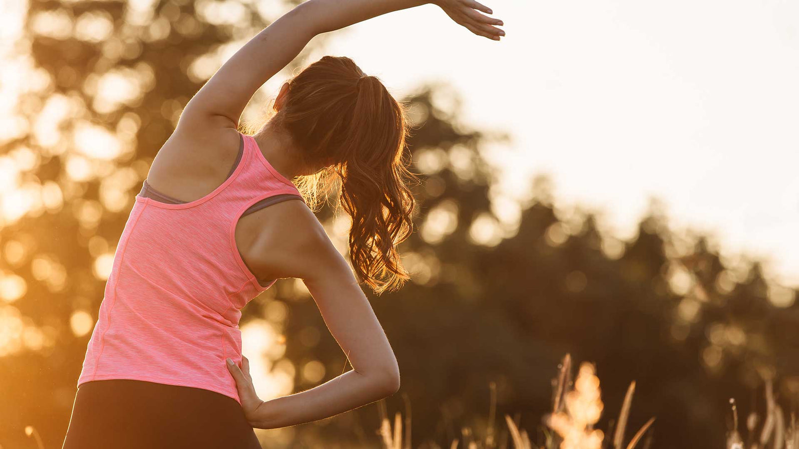 Woman exercising outdoors