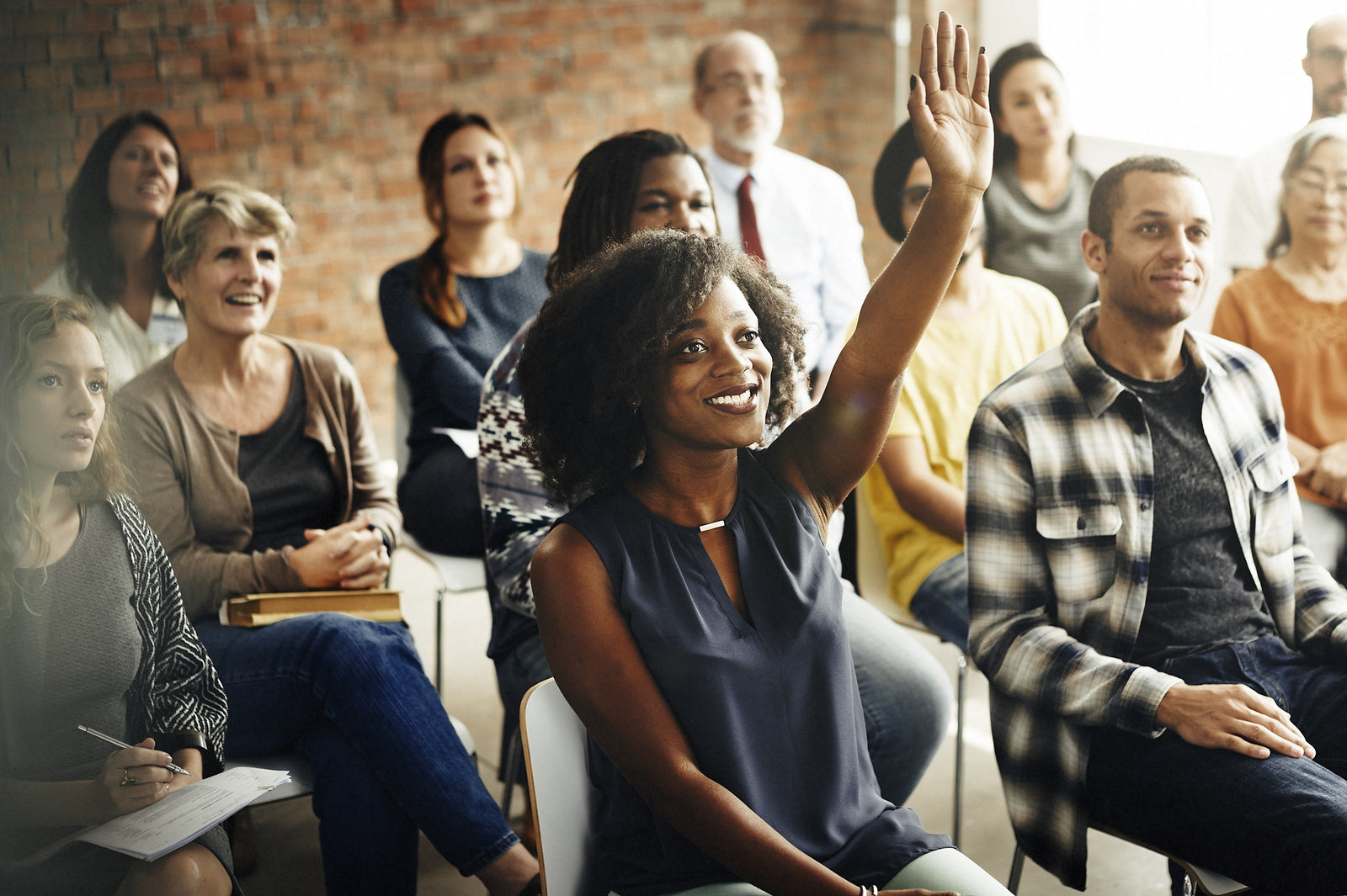 Group of people at a support group
