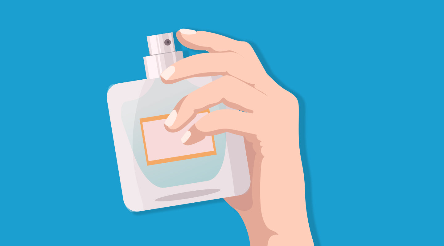 Illustration of an aftershave bottle