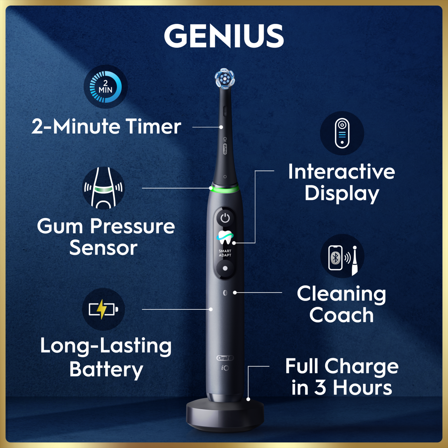 Oral-B iO9 Black Onyx Electric Toothbrush | LloydsPharmacy