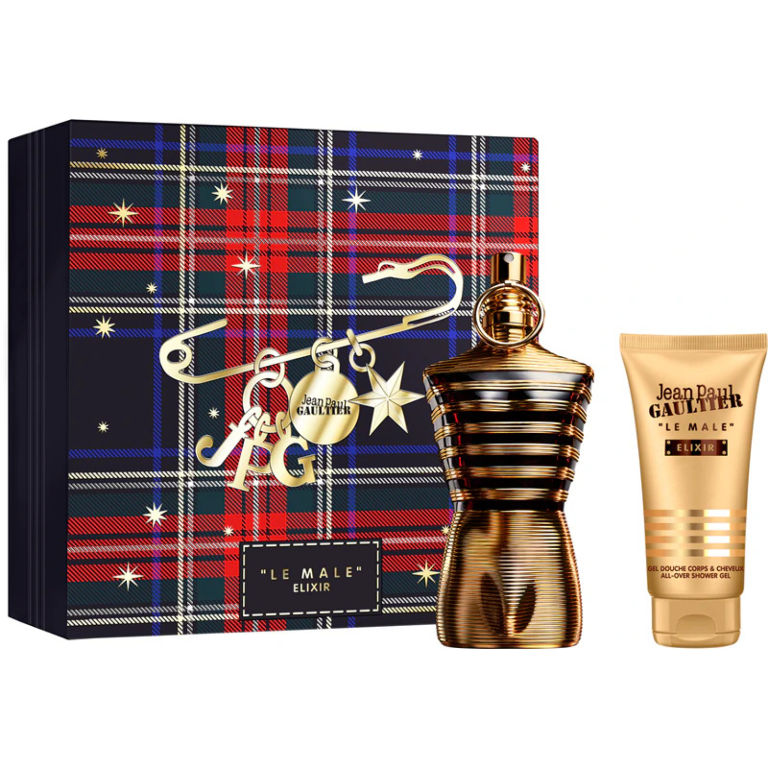 Jean Paul Gaultier Le Male Elixir Gift Set Parfum Spray 125ml + Shower Gel 75ml - With