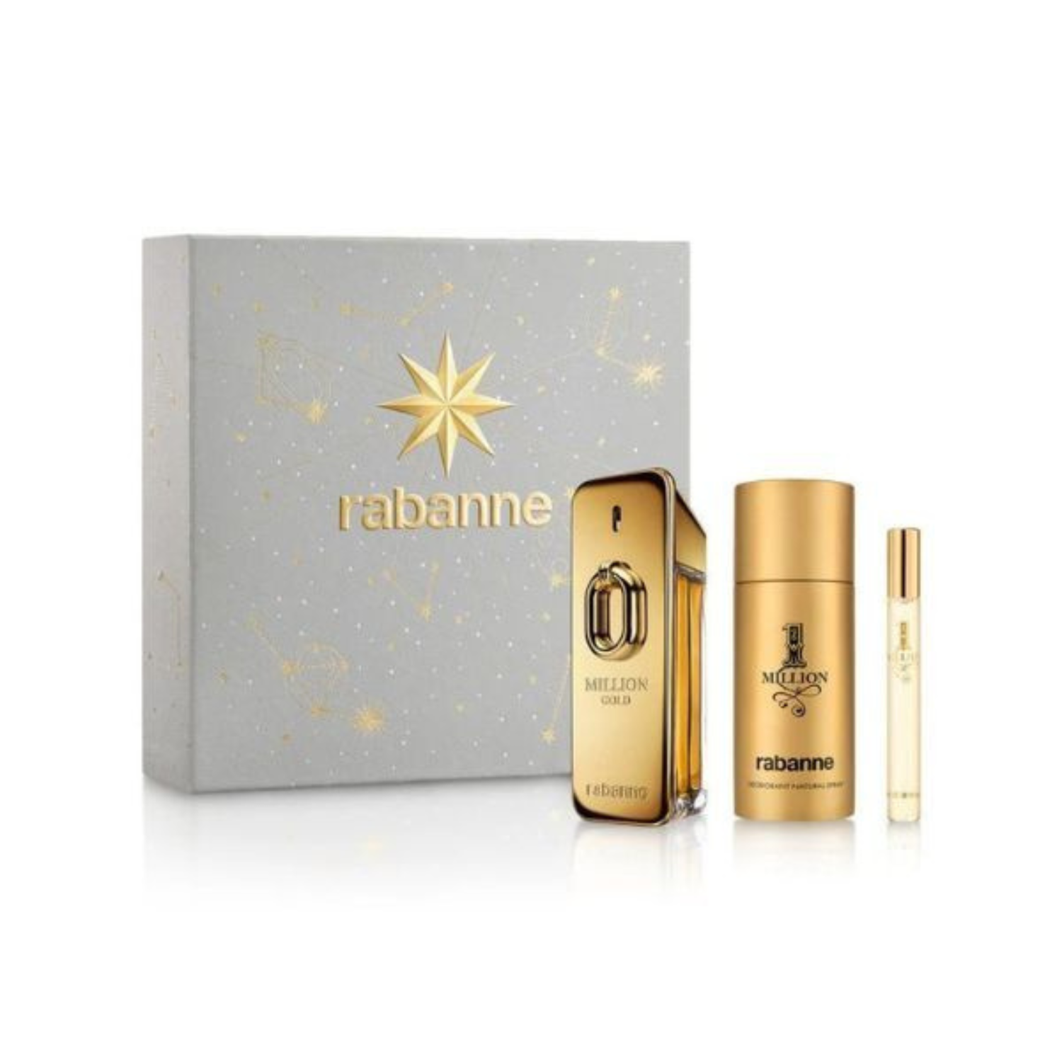 Paco Rabanne Million Gold Intense Gift Set Eau de Parfum Spray 100ml + Deodorant Spray