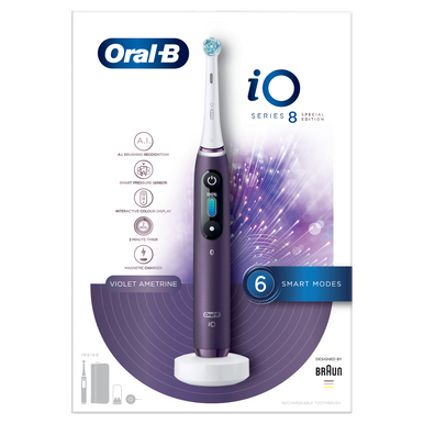 Oral-B iO8 Violet Ametrine Electric Toothbrush + Pouch
