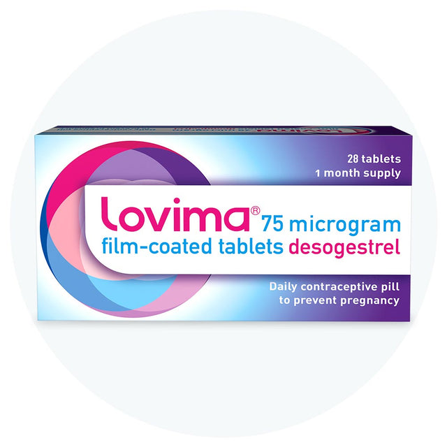 Lovima contraceptive pill box