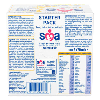 SMA PRO Erste Säuglingsmilch Ab Geburt, Trinkfertig