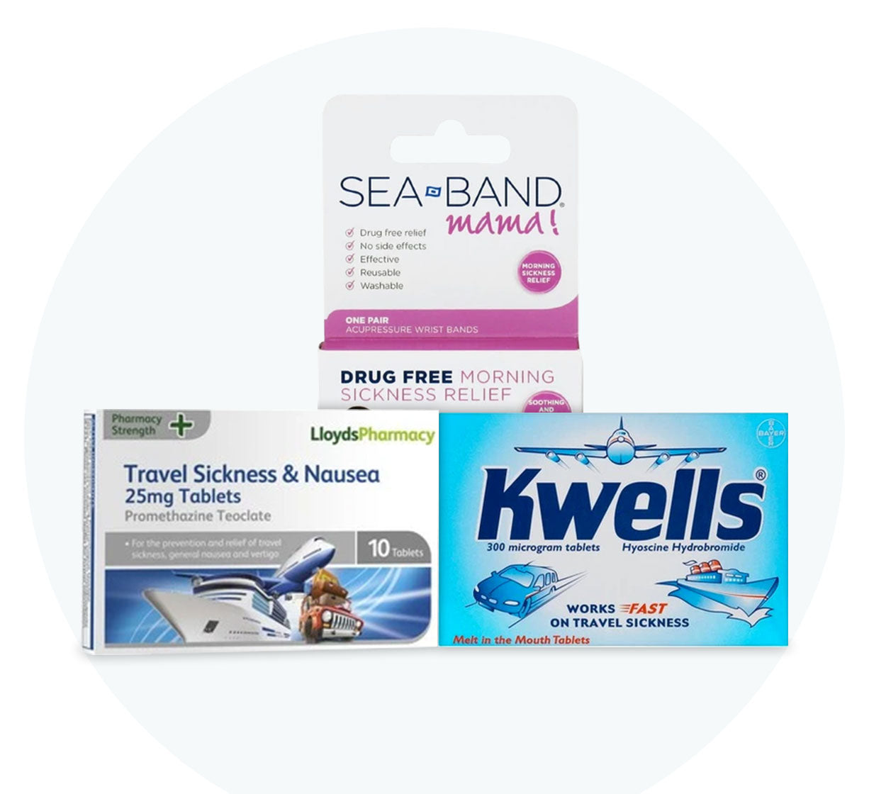 Travel sickness tablets