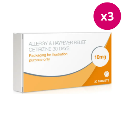 Allergy & Hayfever Relief Cetirizine x 3