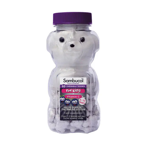 Sambucol Black Elderberry Chewable Teddies for Kids 60 Pack
