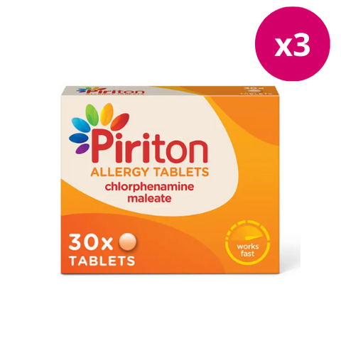 Piriton Hayfever & Allergy Tablets 30s x 3