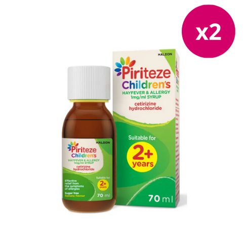 Piriteze Once A Day Allergy Syrup 70ml x 3