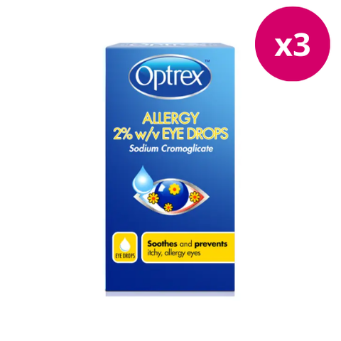 Optrex Allergy Eyes Eye Drops 10ml x 3