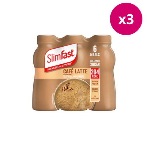 SlimFast Milkshake Multipack Bottle Cafe X3