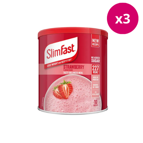 SlimFast Powder Tin Strawberry 365g x3