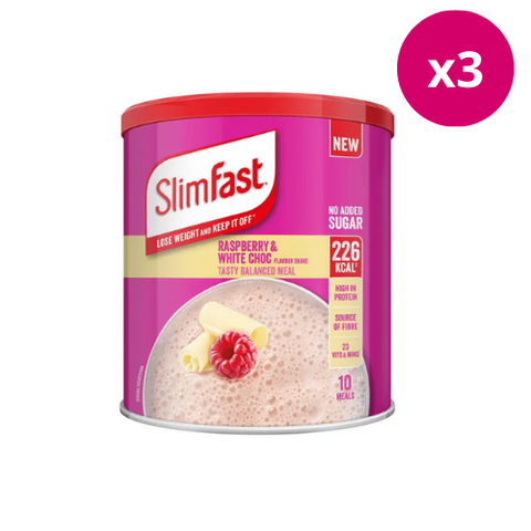 SlimFast Powder Tin Raspberry & White x 3