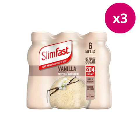 SlimFast Milkshake Multipack Vanilla  X3