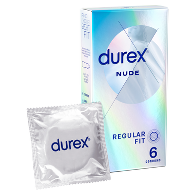 Durex Nude Ultra Thin Condoms Enhanced Sensitivity 6 Pack