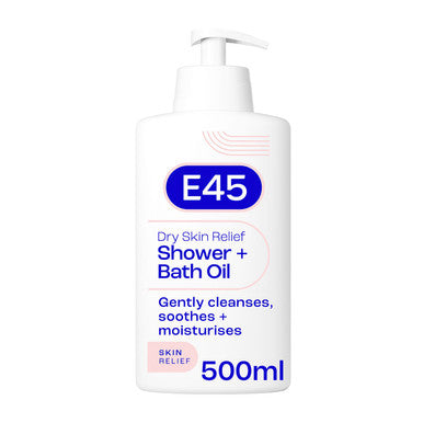 E45 Dry Skin Relief Shower and Bath Oil Wash 500ml