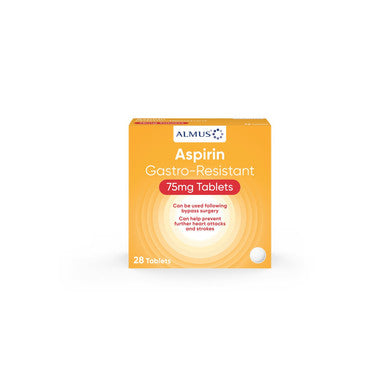 Almus Aspirin 75MG Gastro Resistant Tablets 28 Tablet