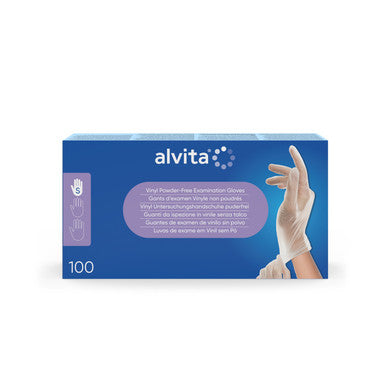 Alvita Gloves Vinyl Powder-Free S 100