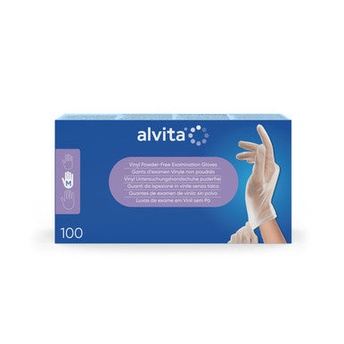 Alvita Gloves Vinyl Powder-Free M 100