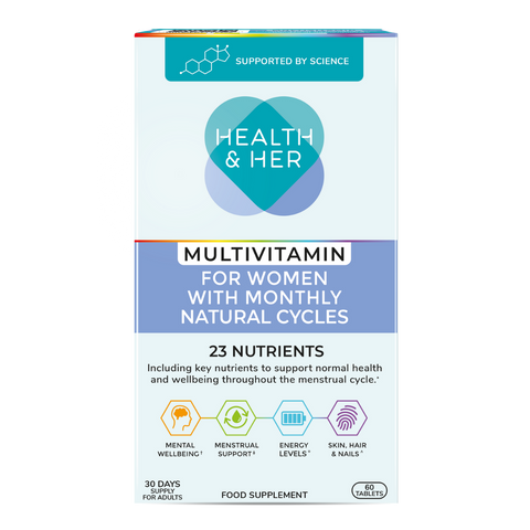 Health & Her Multivitamin for Women with Monthly Natural Cycles 60 Capsules