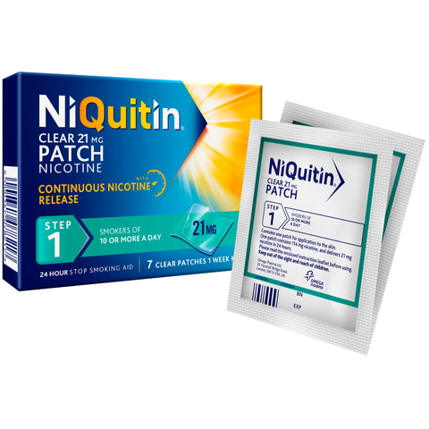 NiQuitin clear 21mg patches - step 1