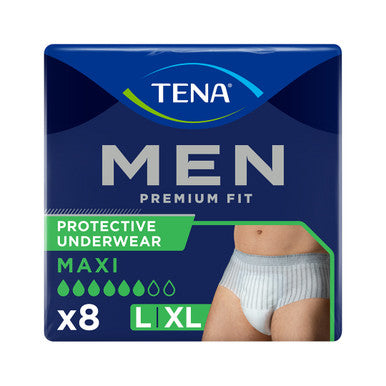 TENA Men Premium Fit Incontinence Pants Large 8 Pack