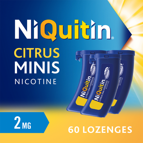 NiQuitin Minis 2mg Citrus Lozenges 60 Pack