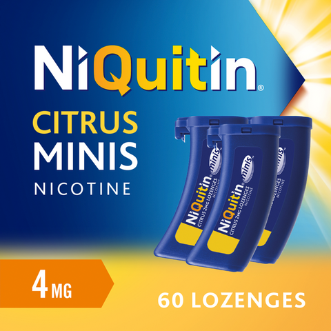 NiQuitin Minis 4mg Citrus Lozenges 60 Pack