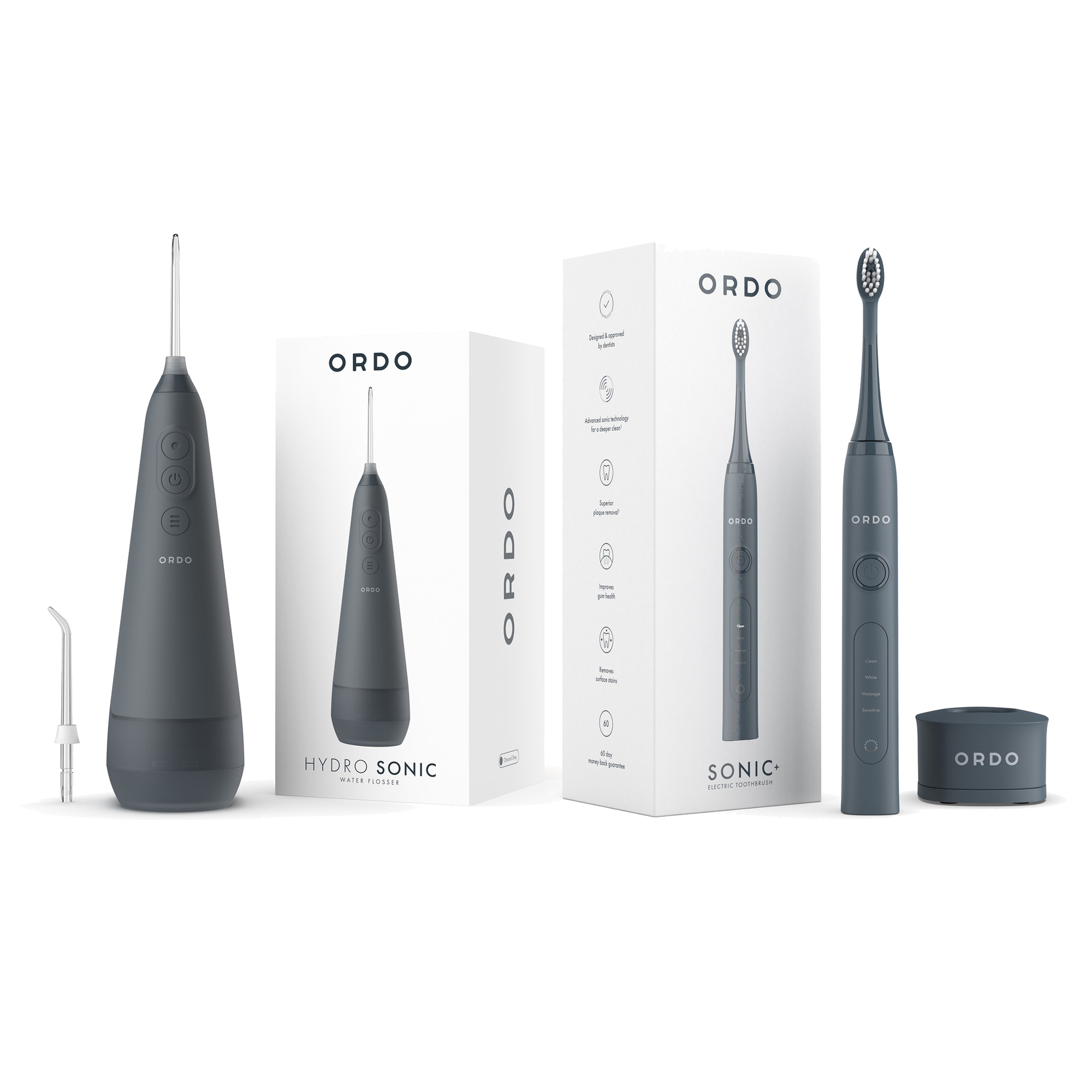 Ordo Sonic+ Electric Toothbrush & Hydro Sonic Flosser Charcoal Grey ...