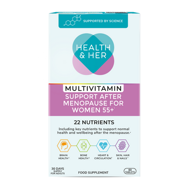 Health & Her Multivitamin Support After Menopause for Women 55+ 60 Capsules