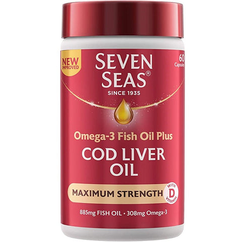 Seven Seas simply timeless omega 3 fish oil maximum strength capsules