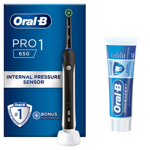 Oral-B power pro 650 cross action electric toothbrush black