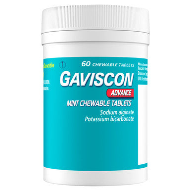 Gaviscon Advance Chewable Tablets Peppermint Flavour 60 Tablets