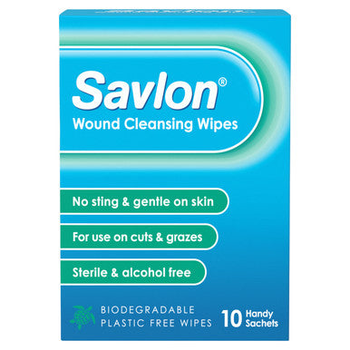 Savlon Wound Cleansing Wipes 10 Pack