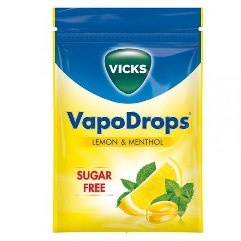 VICKS VapoDrops sugar free vegan lozenges with lemon