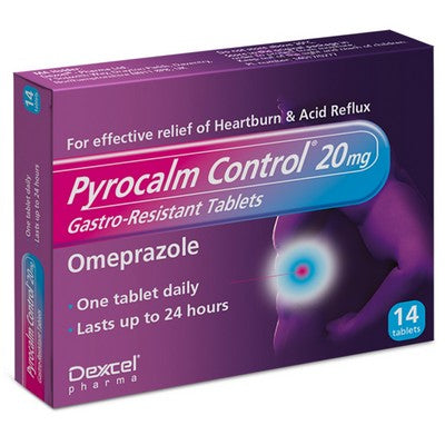 Pyrocalm omeprazole 20mg tablets | LloydsPharmacy
