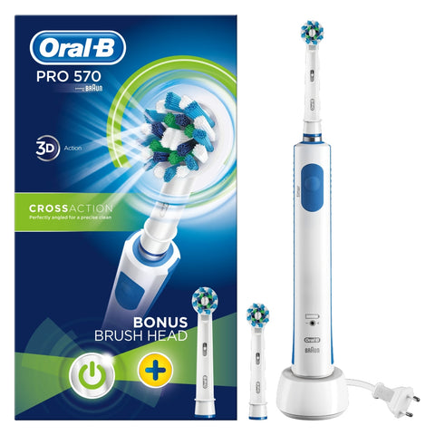 Oral-B Pro 570 electric toothbrush cross action