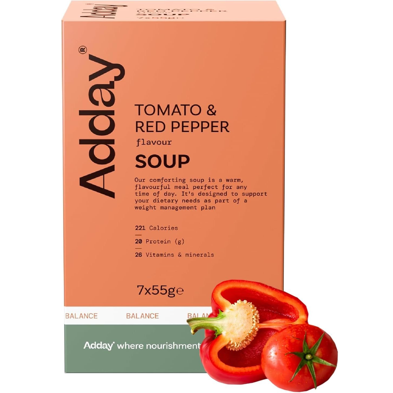 Adday Tomato & Roasted Pepper Soup 7 Sachets | LloydsPharmacy