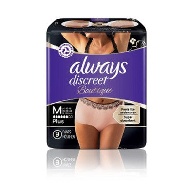 Always Discreet Boutique Incontinence Pants Women Beige Plus Medium 9 Pants