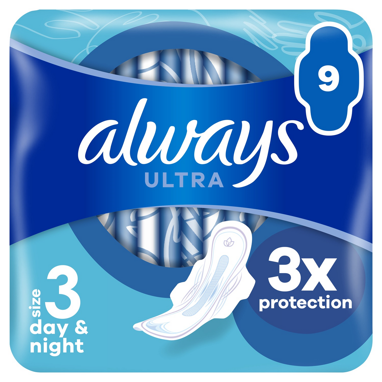 Always Ultra Day & Night Pads with Wings 9 Pads | LloydsPharmacy