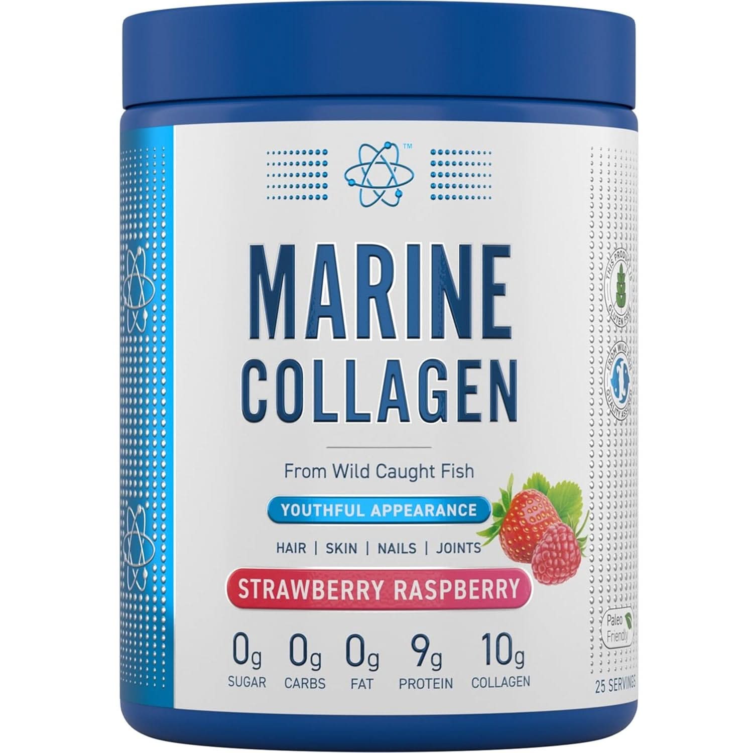 Applied Nutrition Marine Collagen Powder Strawberry & Raspberry Flavour ...