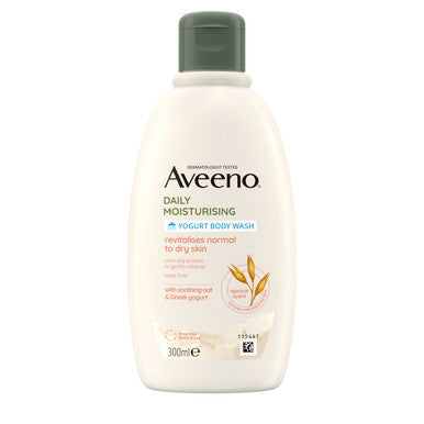 Aveeno Daily Moisturising Yogurt Body Wash With Apricot & Honey 300ml