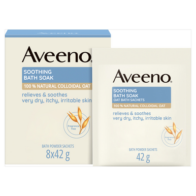 Dermexa Soothing Bath Soak Unscented Sachets 8 x