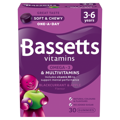 Vitamins Blackcurrant & Apple Omega 3 Multivitamins 30 Gummies