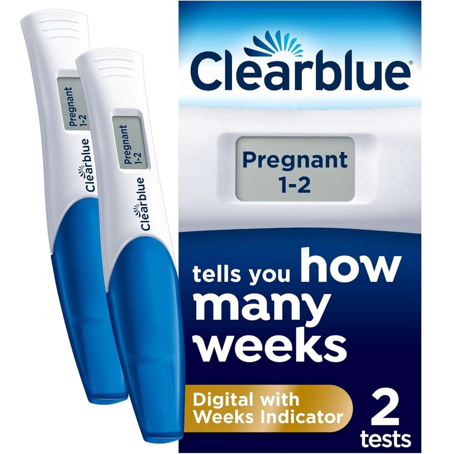 Clearblue Digital Pregnancy Test with Conception Indicator 2 Tests ...