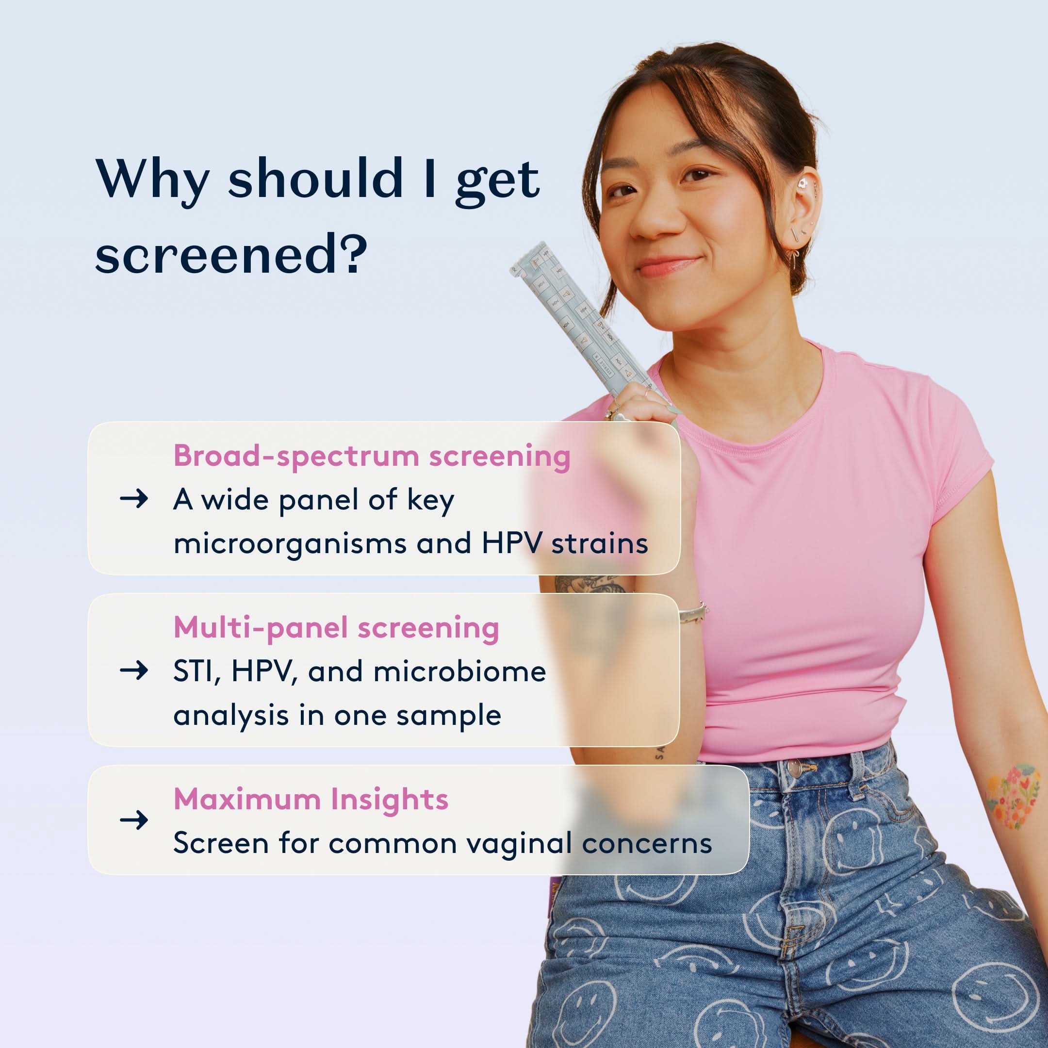 Woman Testing Kit Daye At-Home Comprehensive Vaginal Health Test Kit (Microbiome, HPV ...