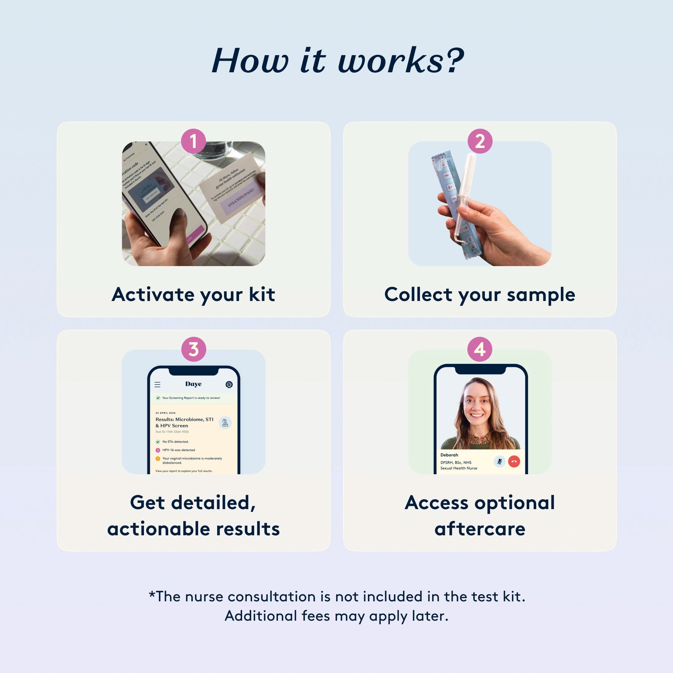 Daye At-Home Vaginal Microbiome Test Kit Comfortable Flora Screening ...