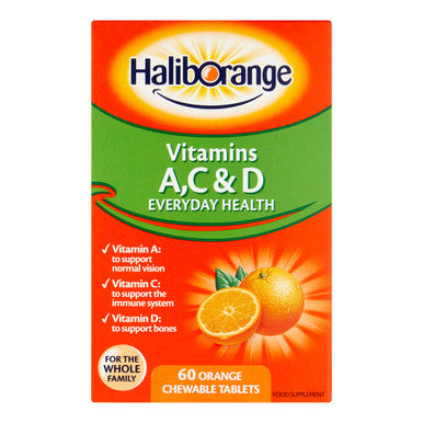 Haliborange A,C & D Vitamins 60 Chewable Tablets