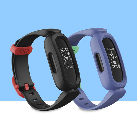 Fitbit for kids on blue background